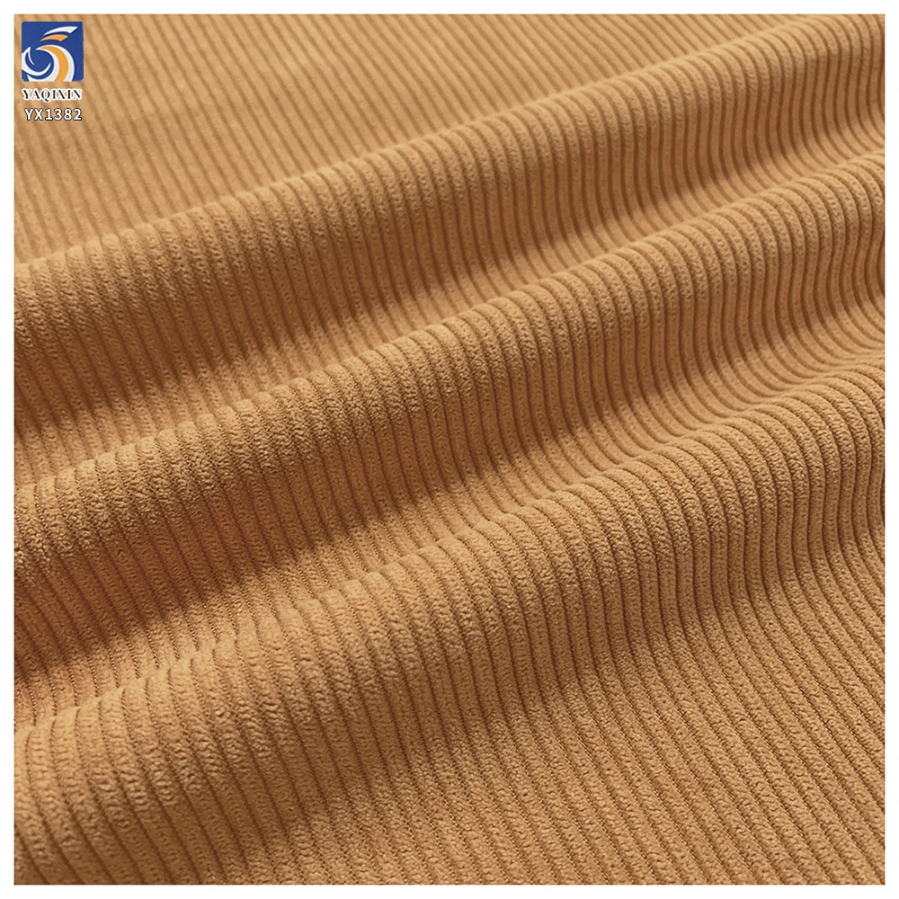 YX1382 145CM 190gsm Top Quality 8 Wale Polyester Corduroy Fabric for Orange Jackets Corduroy Fabric by the Yard - 图片 6