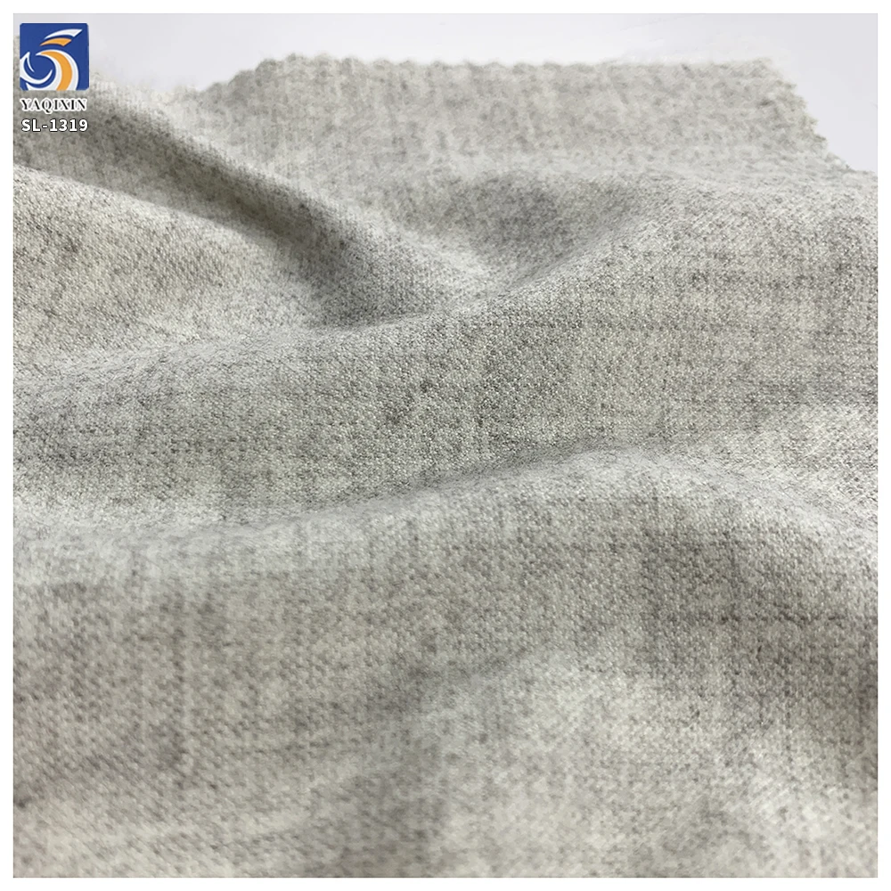 SL1319 280g Wholesale 65% Cotton 30% Polyester 5% Spandex Gray Brushed Stretch Suit Fabric Woman Suit Pant Stretch Fabric - 图片 6