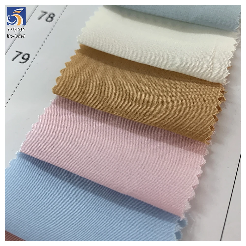 DV-6689 105gsm Wine Red Soft Silky Smooth Feel Skin-Friendly Material Fabric 45/55 Rayon Poly Blend Women's Dress Fabric - 图片 6