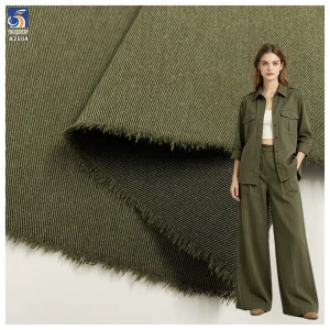 A2504 Custom 200D Washed Style Denim Fabric 225gsm Cotton Lyocell Polyester 180cm Jacket Pants Denim Look Fabric Textile