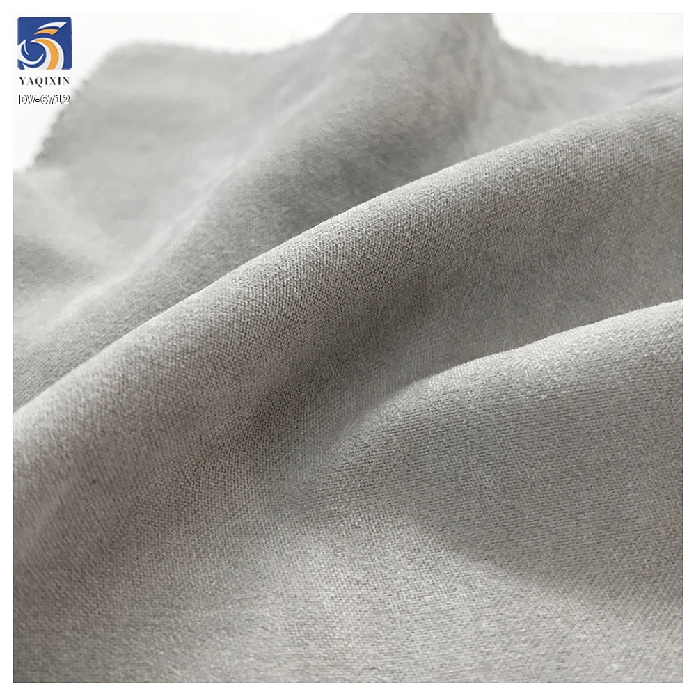 DV-6712 160/210gsm Good Drape Wrinkle Resistant 90 Polyester 10 Nylon Acetate Velvet Brushed Fabric for Coat/Blazer/Suiting - 图片 3