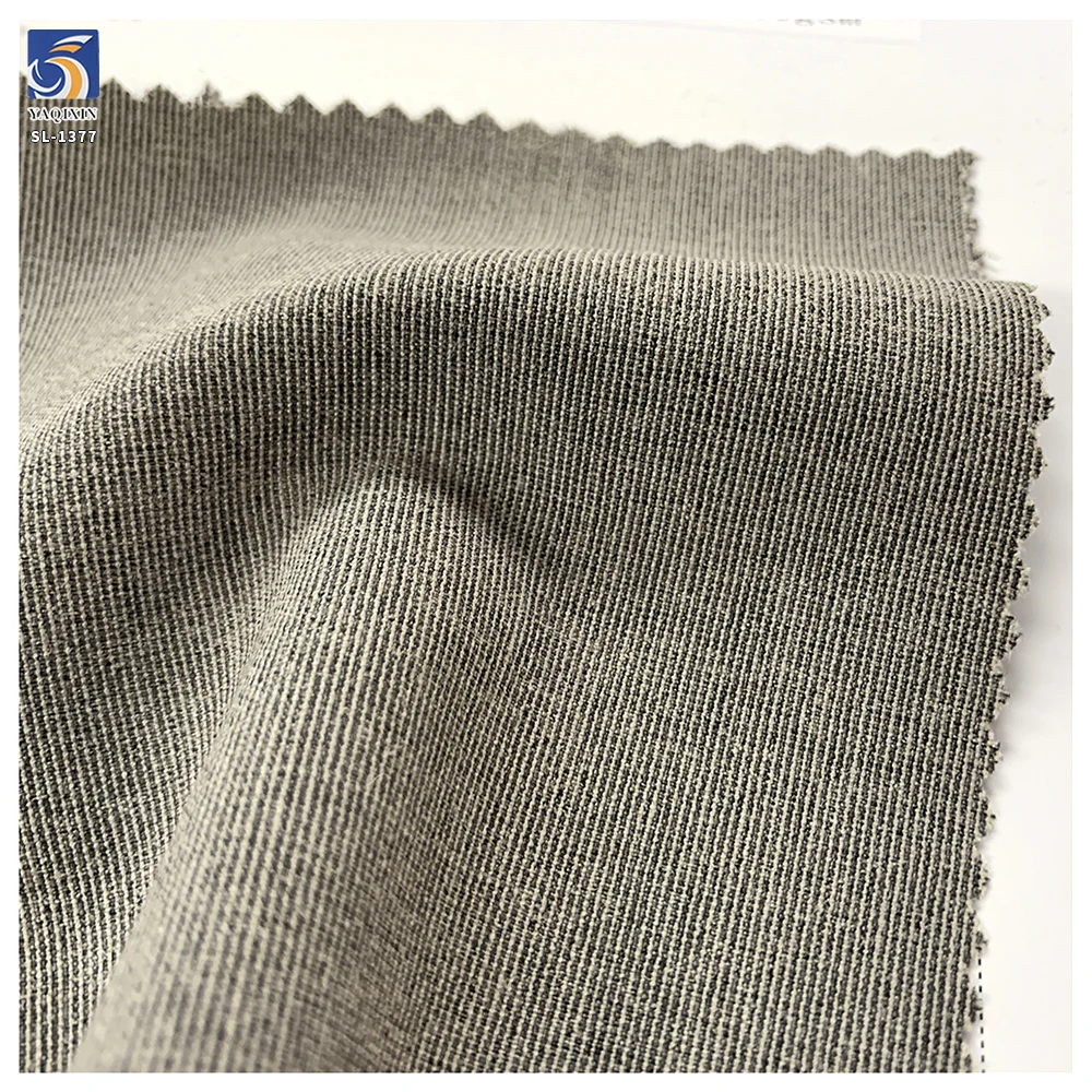 SL-1377 Solid 250gsm Premium TR Polyester Rayon Spandex Stretch Suiting Fabric Wrinkle Resistant TR Fabric for Business Suit - 图片 4