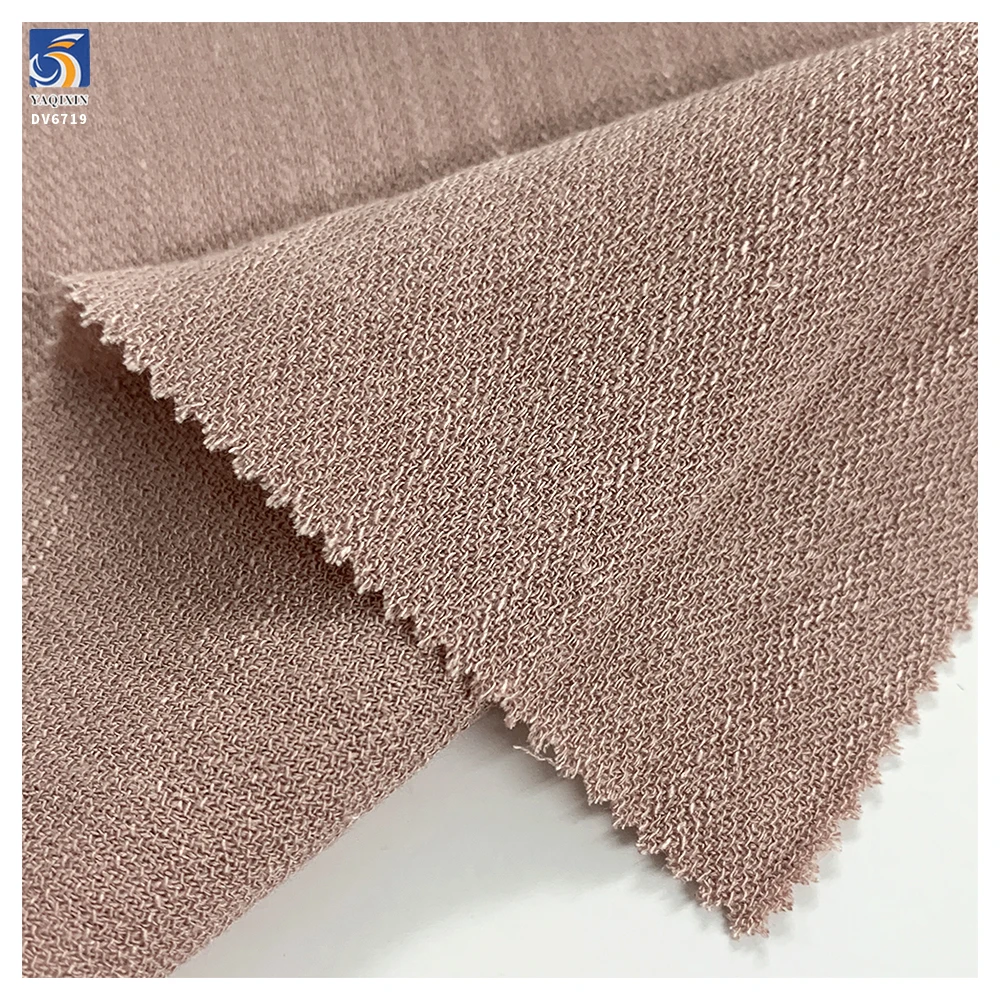 DV6719 Retro Woven Dyeing Design 150gsm 92 Rayon 8 Nylon Vest Suit Fabric for Women - 图片 4