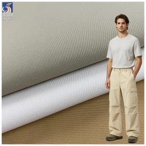 Y-166 150g High Quality T800 100% Polyester Waterproof Micro Fine Twill Fabric 150cm for Mens Cargo Pants Trousers