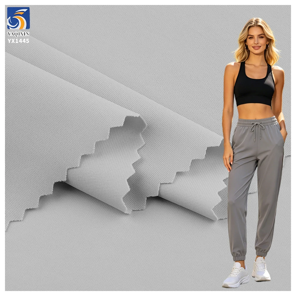 YX1445 76% Nylon 24% Spandex High Stretch Rib Knit Fabric Quick Dry Breathable Sportswear Fabric