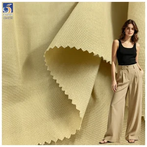 DV-6675 Factory Direct 115g 50% Cotton 50% Polyester Khaki Fine Twill Fabric 150cm Dress Shirt Twill Pants Fabric Textile