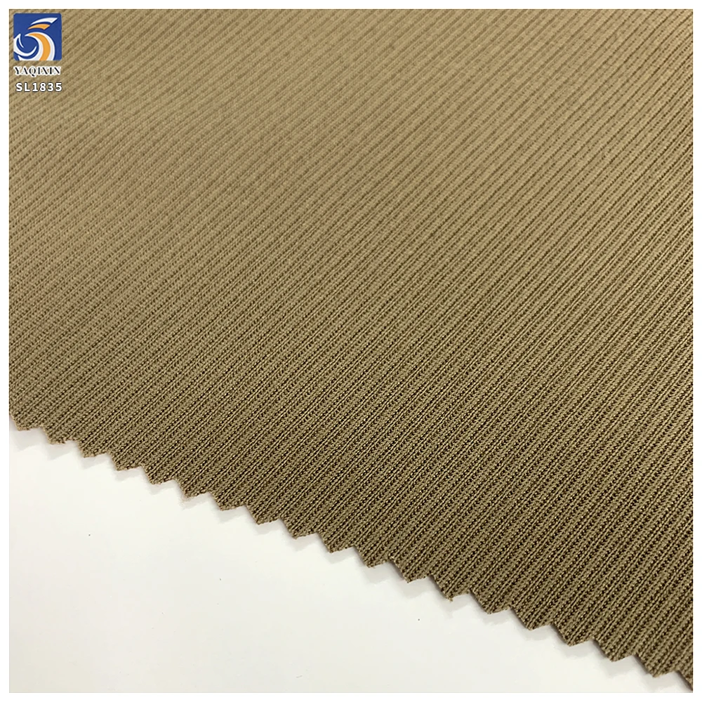 SL1835 250g 76% Polyester 21% Cotton 3% Spandex Big Twill Fabric Anti-Wrinkle 4 Way Stretch Tr Khaki Twill Fabric for Suit - 图片 5