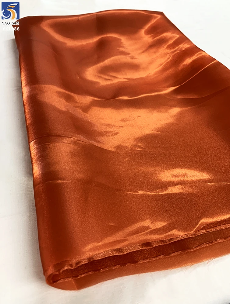 YX581-3 Black Premium Flowing Metallic Sheen Wedding Dress Organza - Silk Liquid Fabric for Bridal Accessories & Designer DIY - 图片 2