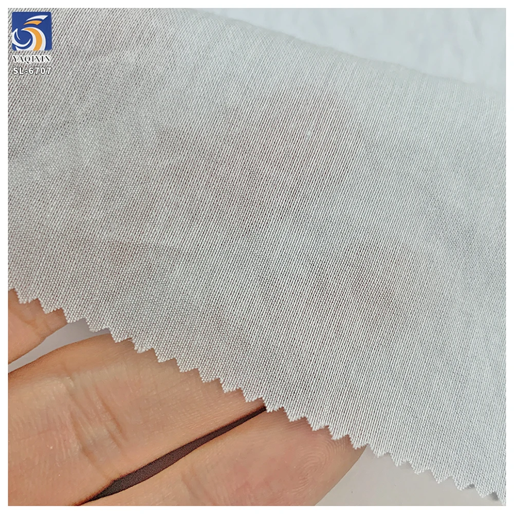 SL-6707 75gsm Soft Rayon Ten-cel Nylon Blend Crepe Fabric Plain Lightweight Breathable for Spring Summer Dress Blouse - 图片 3