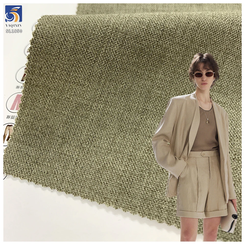SL1850 Wholesale 280gsm Woven 65% Polyester 30% Cotton 5% Spandex Blend Stretch Cotton Fabric for Suit and Trousers