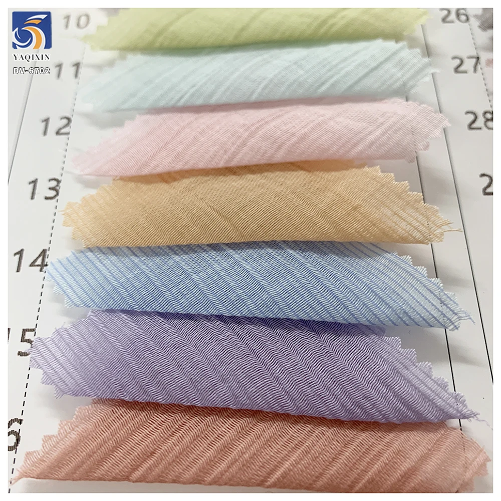 DV-6702 OEM Custom 100gsm Peach Pink Thickened 80 Ten-cel 20 Nylon Blend Striped Fabric for Fashion Clothing - 图片 6