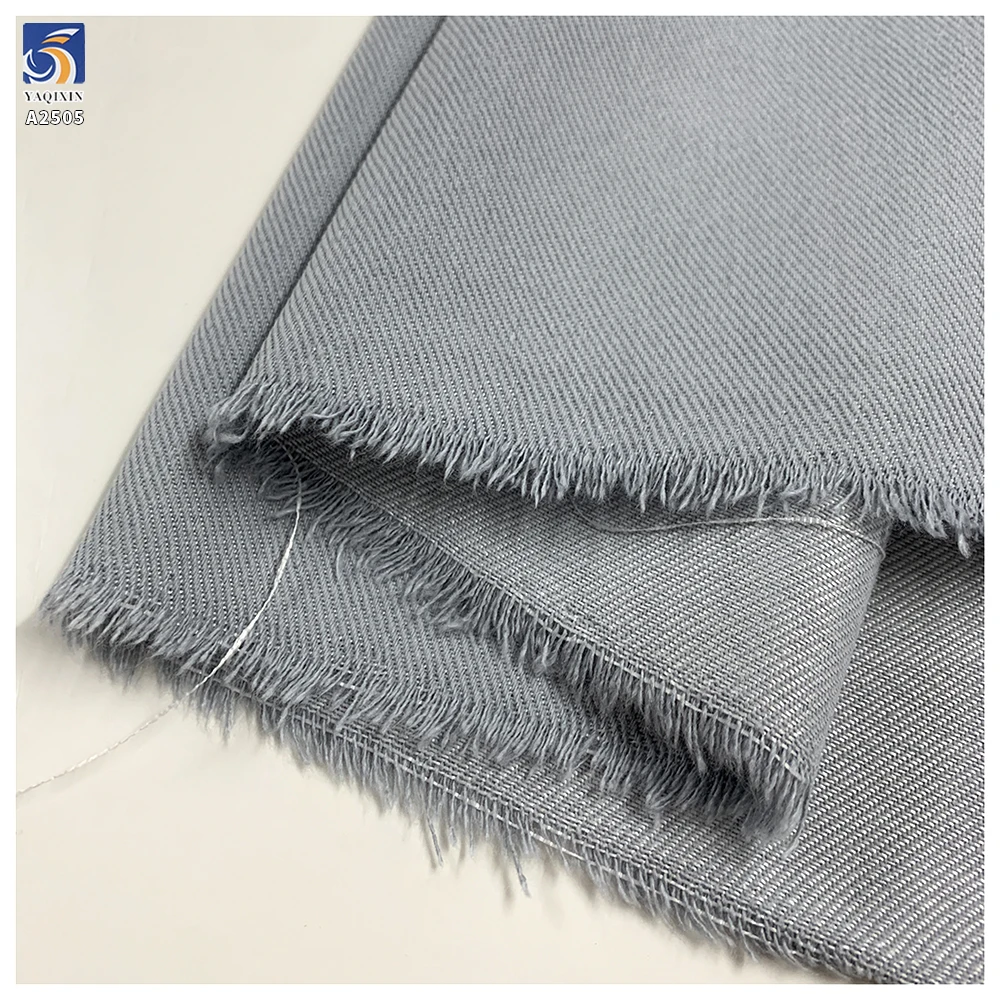 A2505 2026 New 300D 260gsm Thick Washed Jean Denim Look Fabric Cotton Lyocell Polyester Woven Trench Coat Outerwear Fabric - 图片 5