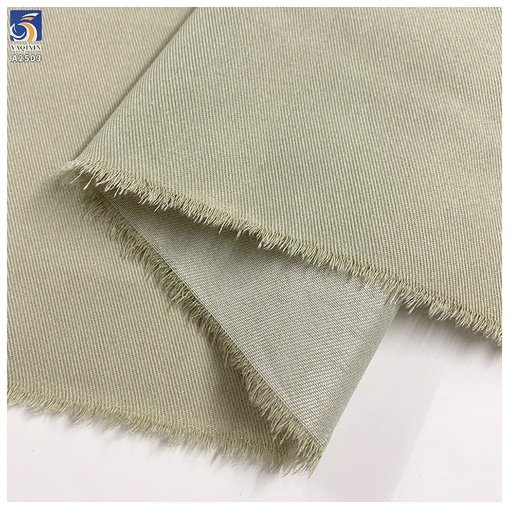 A2503 Wholesale 180gsm Wrinkle-Free Denim Look Fabric 150D Cotton Polyester Lyocell Blend 180cm Washed Trousers Textile - 图片 3
