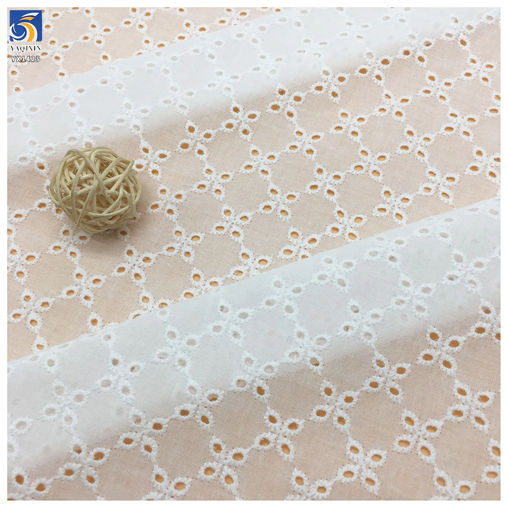 YX1425 2026 Spring Trendy Vintage 100% Cotton Water Soluble Embroidery Fabric 130g Hollow Out Lace Fabric for Dress Wholesale