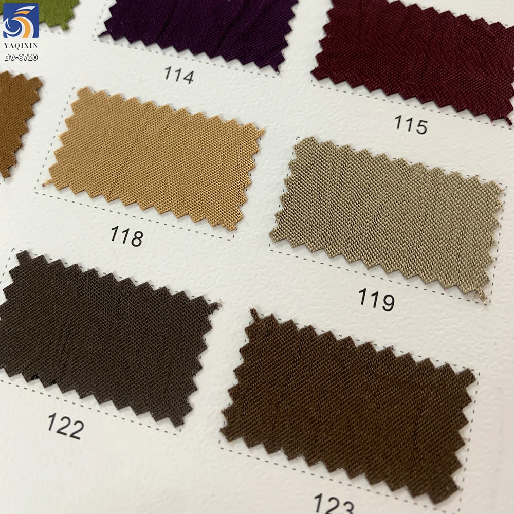 DV-6720 Retro 160g 100% Polyester Double Sided Beige Grey Crushed Satin Fabric Hand Crinkled Texture for Womens Dress - 图片 5