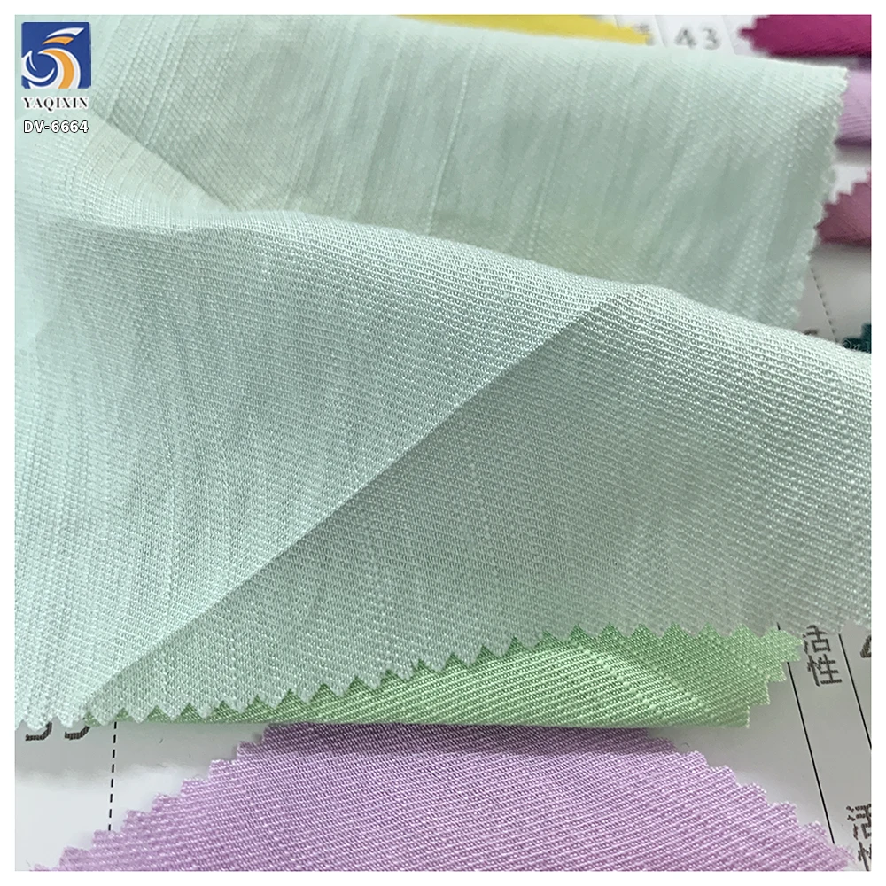 DV-6664 100gsm Silky Touch 85% Rayon 15% Polyester Blend Dress Fabric Soft Drape Airy Comfort Chiffon Clothing Fabric - 图片 2