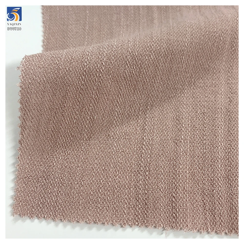 DV6719 Retro Woven Dyeing Design 150gsm 92 Rayon 8 Nylon Vest Suit Fabric for Women - 图片 3