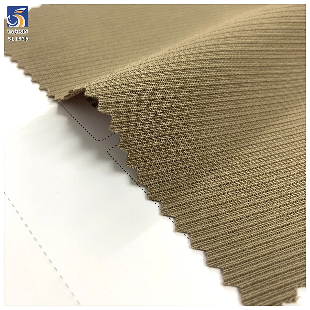 SL1835 250g 76% Polyester 21% Cotton 3% Spandex Big Twill Fabric Anti-Wrinkle 4 Way Stretch Tr Khaki Twill Fabric for Suit - 图片 4
