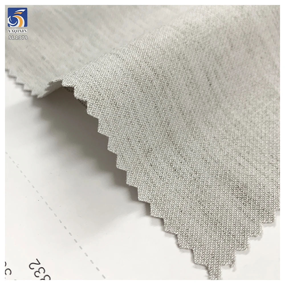 SL1379 270g 70% Polyester 15% Cellulose 7% Lyocell 3% Worsted Wool 5% Spandex Blend TR Heather Gray Stretch Fabric for Suit - 图片 2
