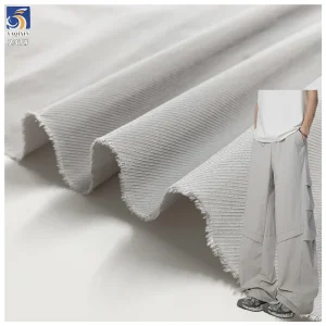 Y-237 110g No Washing/Easy Care Light Grey Woven 100% Polyester Fine Twill Fabric 150cm for Pants Casual Trousers