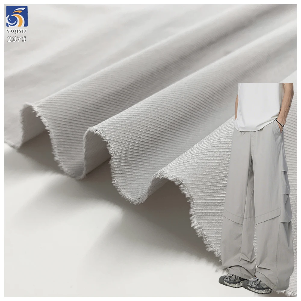 Y-237 110g No Washing/Easy Care Light Grey Woven 100% Polyester Fine Twill Fabric 150cm for Pants Casual Trousers