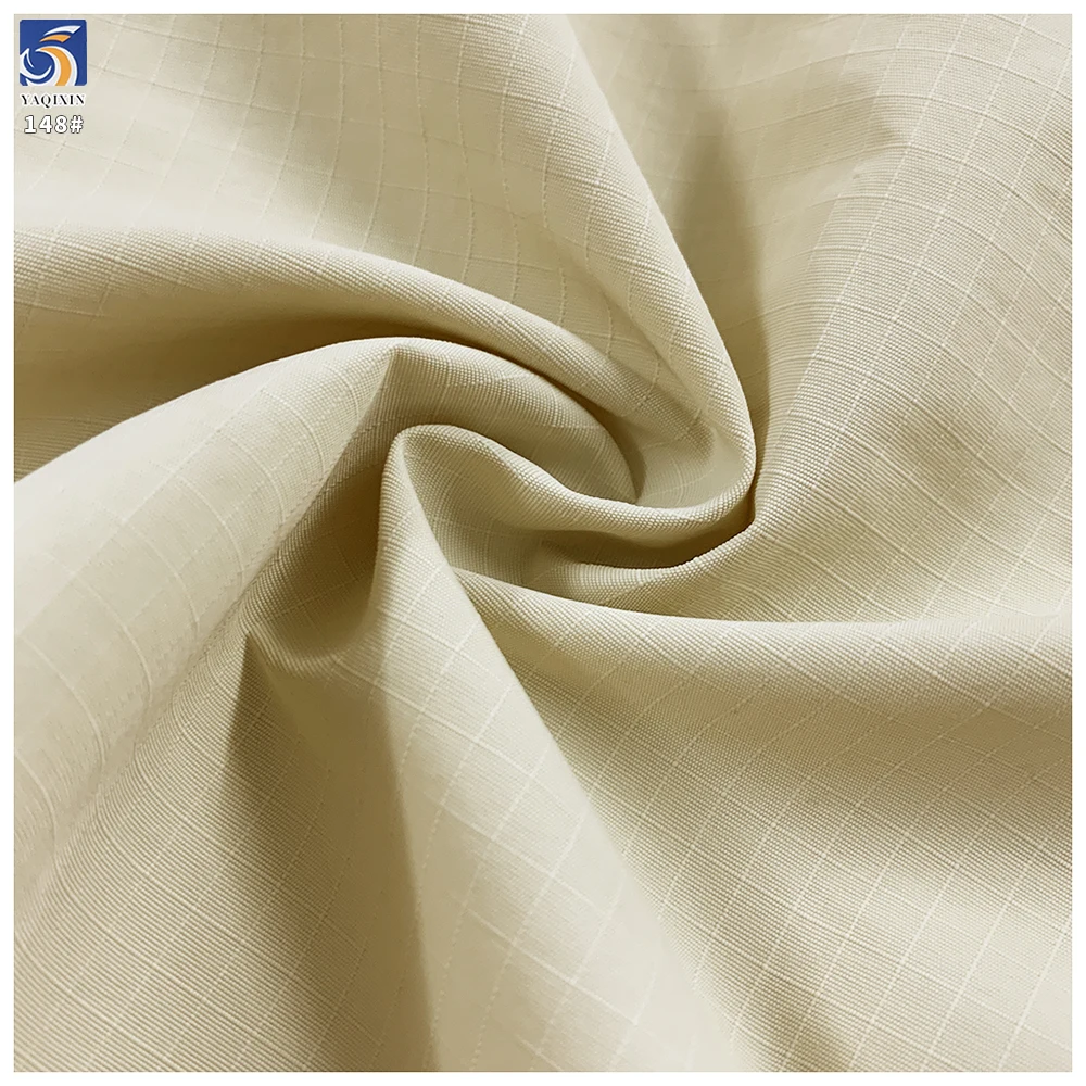Y-148 135g OEM Factory Taslon 100% Nylon Water Resistant 0.5cm Grid Water-Repellent Fabric for Jacket Coat Apparel - 图片 4