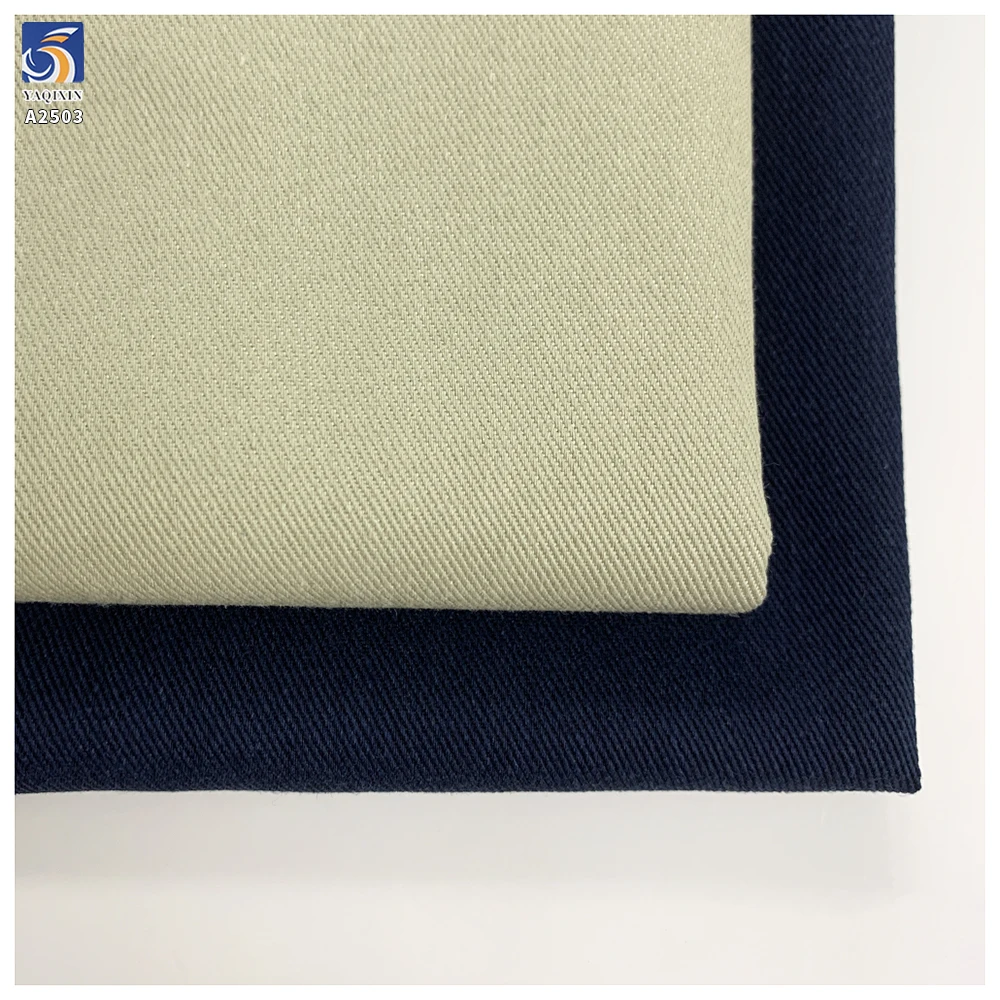 A2503 Wholesale 180gsm Wrinkle-Free Denim Look Fabric 150D Cotton Polyester Lyocell Blend 180cm Washed Trousers Textile - 图片 2