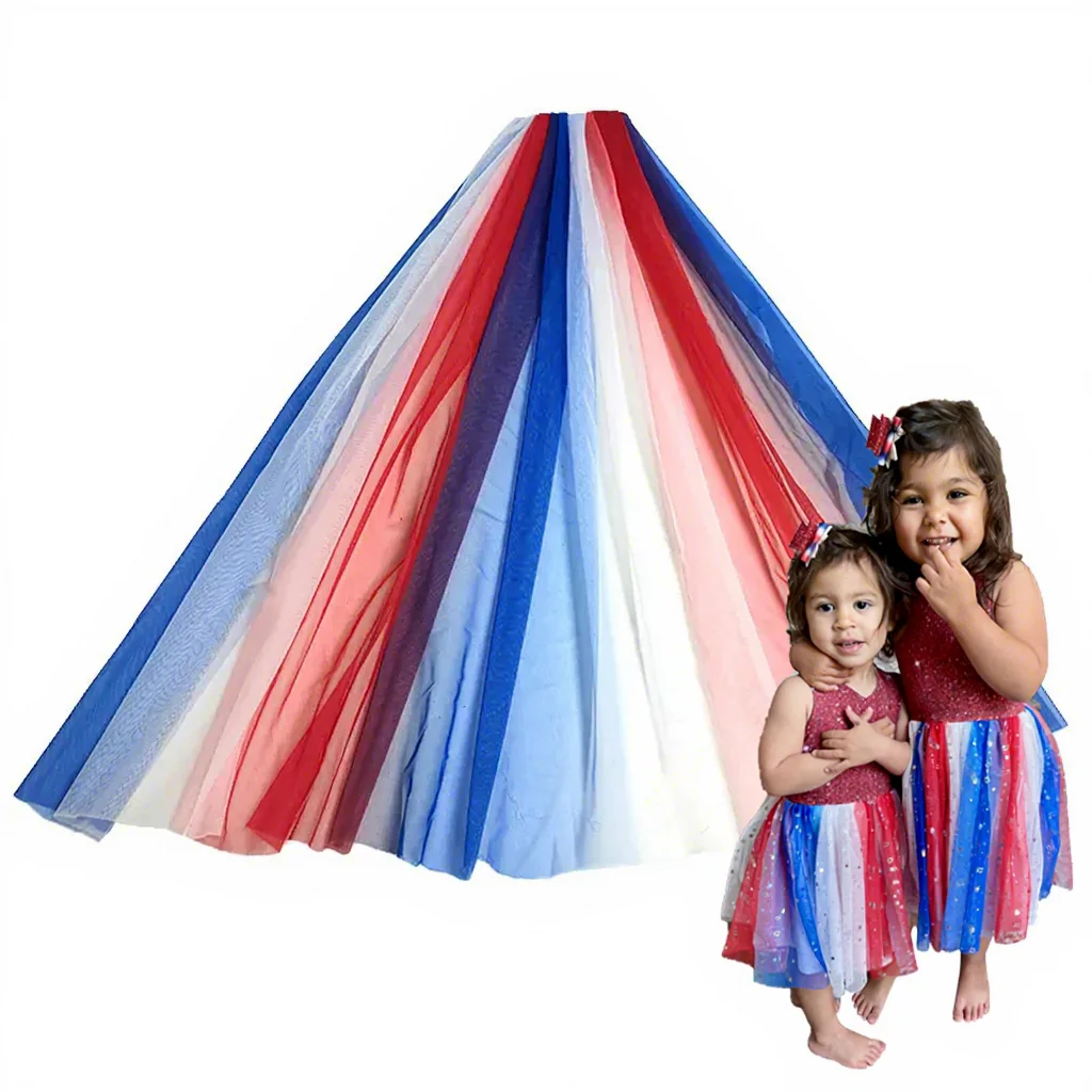 YX2124 New Elegant Two Colour Changing Rainbow Transparent Nylon Polyester Mesh Net Fabric Tulle