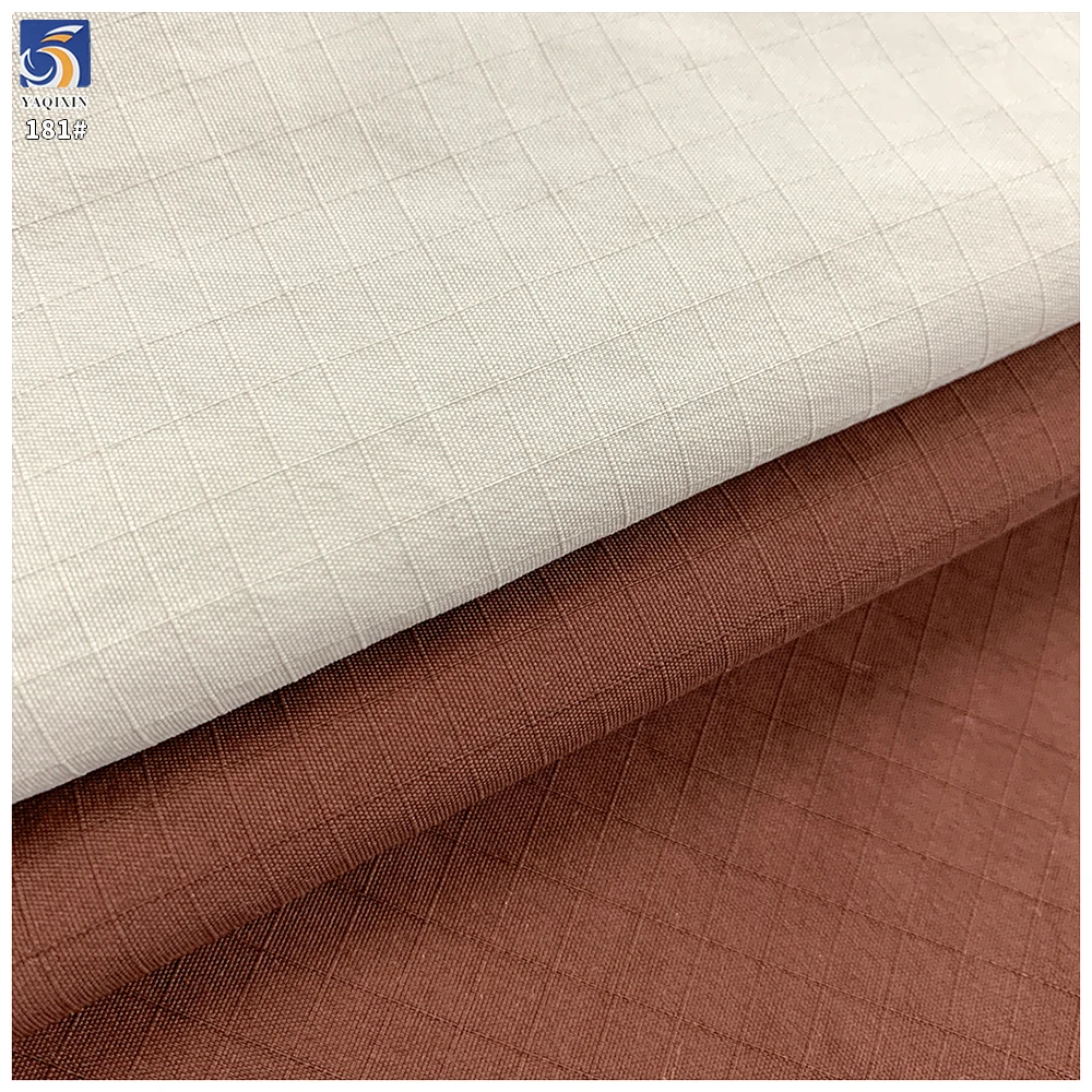 Y-181 High Quality T800 145g 100% Polyester Antistatic Large Grid Wrinkle Free Fabric 150cm for Backpack Sportswear Jacket - 图片 5