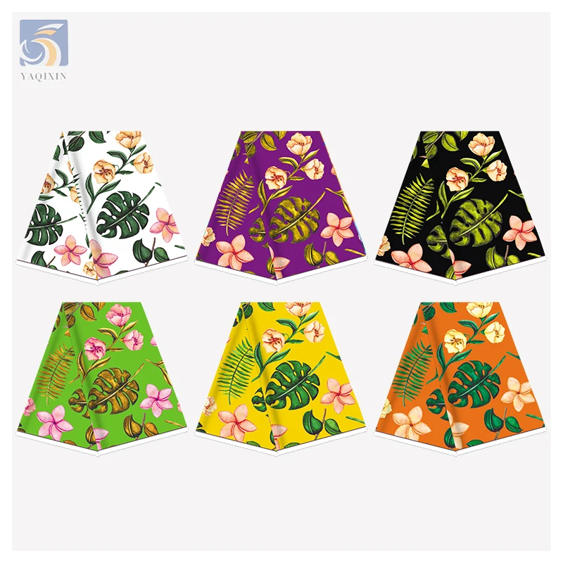 Summer New Style Flower Printed Polyester Fabric Pacific Island Design Hawaiian Print Fabric for Clothing - 图片 4