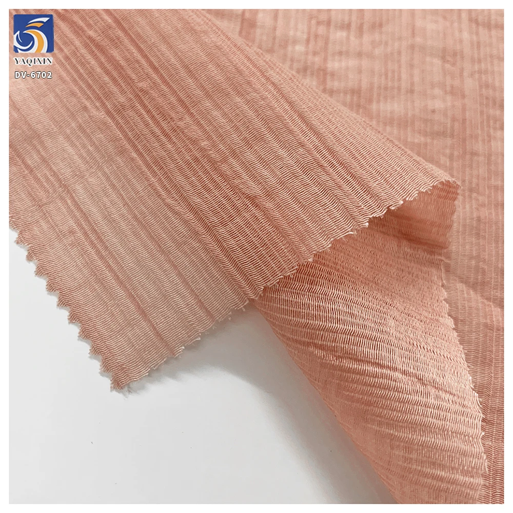 DV-6702 OEM Custom 100gsm Peach Pink Thickened 80 Ten-cel 20 Nylon Blend Striped Fabric for Fashion Clothing - 图片 3
