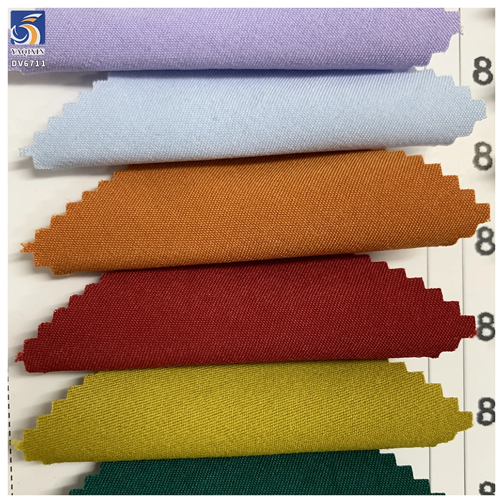 DV6711 Competitive Price 160gsm Breathable Sand-Washed 100% Polyester Dark Red Twill Fabric for Yamamoto Pant Shirts - 图片 2