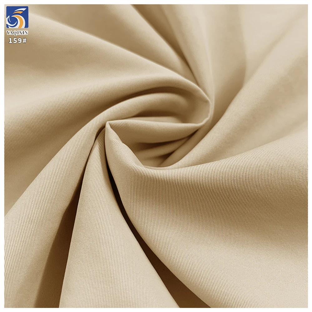 Y-159 Wholesale 155g 100% Polyester Soft Fine Twill Wrinkle Free Anti Static Fabric 150cm for Wide Leg Pants Trousers - 图片 2