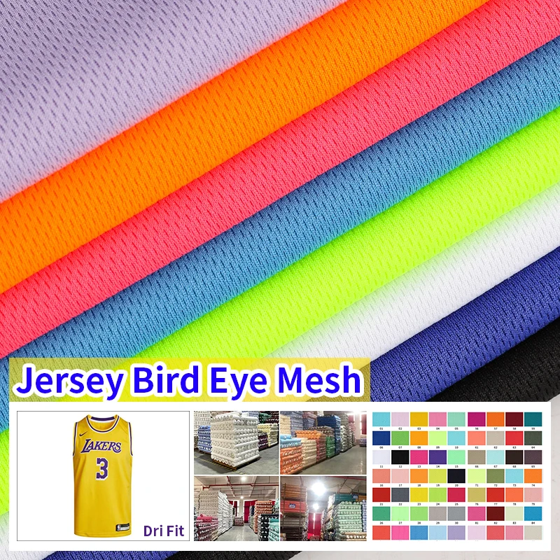 YDM007-1 Wholesale 180gsm Knitted Dri Fit Fabric Sportswear 100% Polyester Fabric for Sports Jerseys - 图片 6