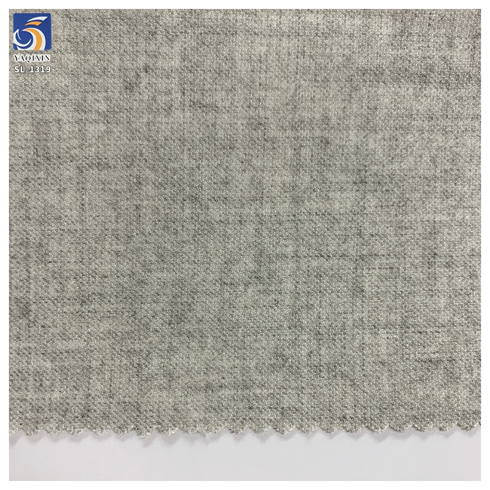 SL1319 280g Wholesale 65% Cotton 30% Polyester 5% Spandex Gray Brushed Stretch Suit Fabric Woman Suit Pant Stretch Fabric - 图片 2