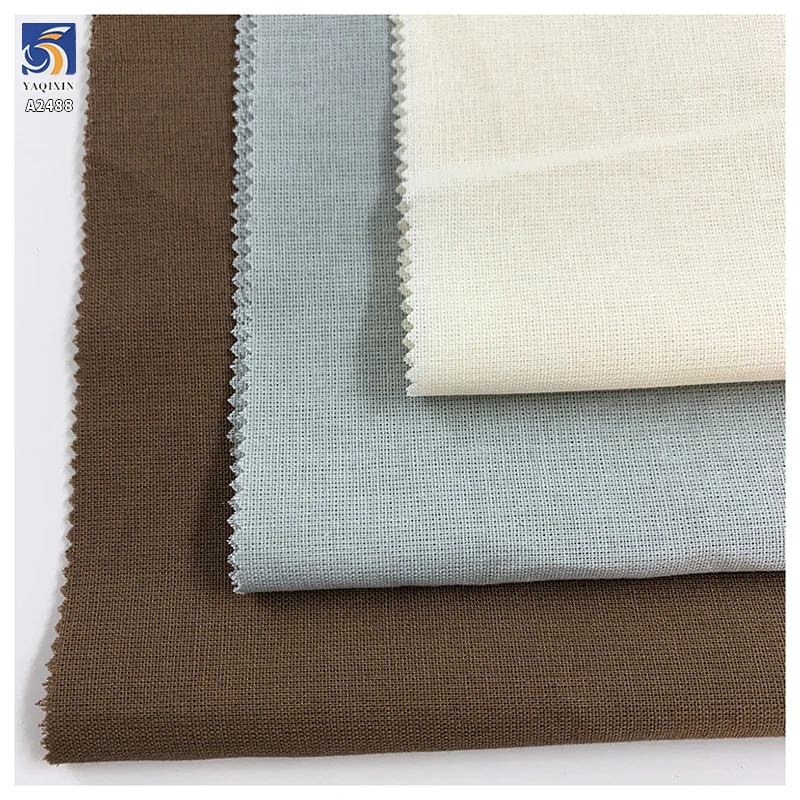 A2488 High Quality 20S 130gsm Washed Linen 100% Cotton Fabric Wholesale Price Cotton Linen Fabric for Casual Shirts Dress - 图片 2