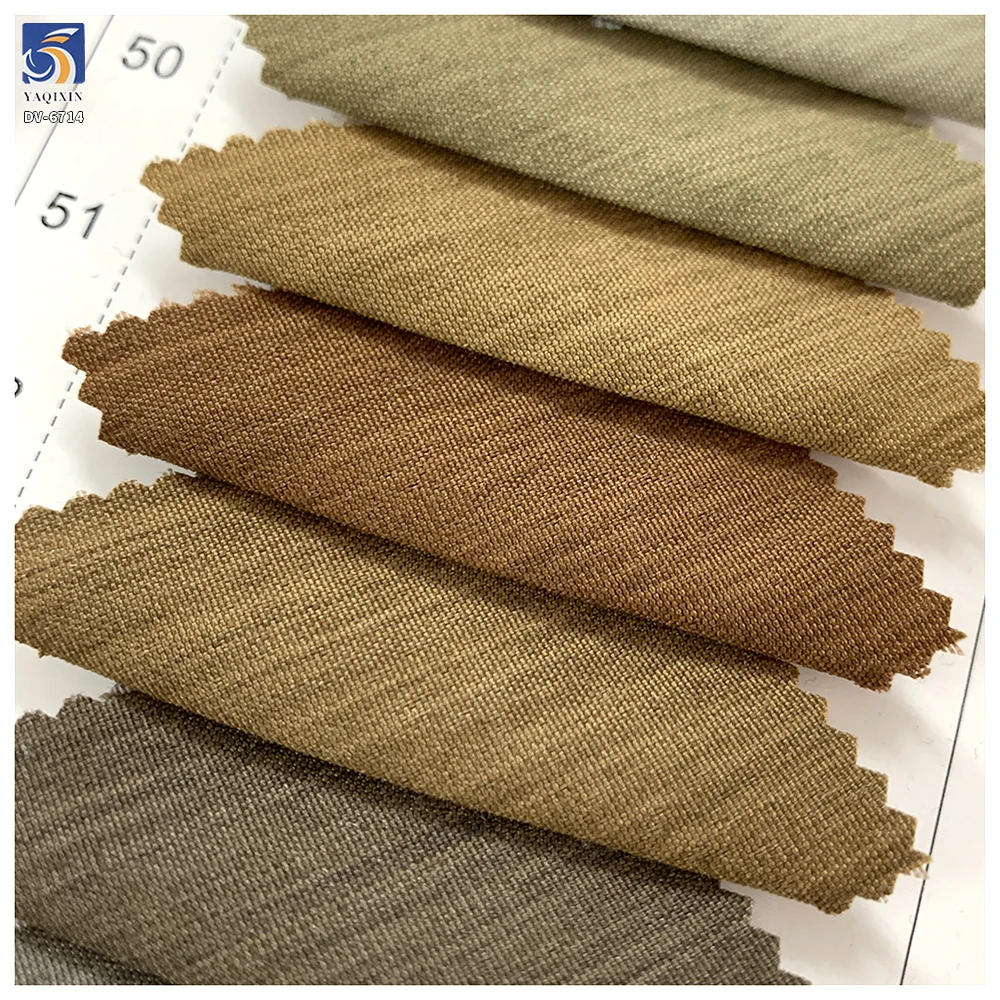 DV-6714 Cheap Wholesale 135g Brown Fashion 70% Polyester 30% Nylon Micro Crinkle Chiffon Fabric Airy for Womens Blouse RTS - 图片 5