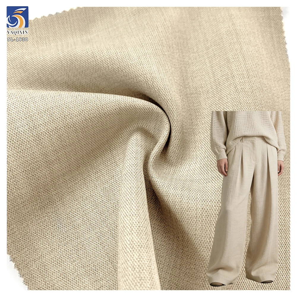 SL-1830 Wholesale 180gsm 3/1 Twill Weave 100% Polyester Soft Drape Twill Fabric 150cm Medium Weight for Wide Leg Pants