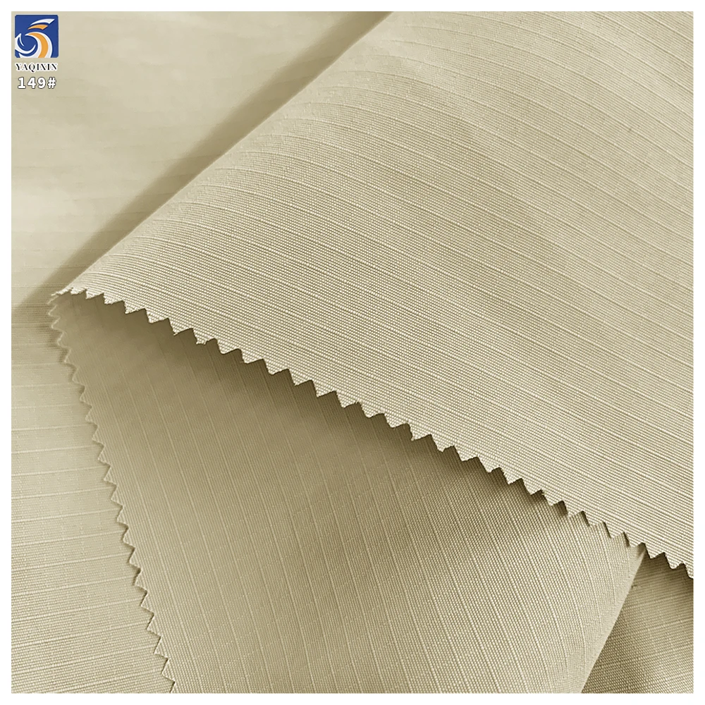 Y-149 Factory Direct Woven Taslan 3mm Grid Matte Texture 100% Nylon Water Resistant Fabric Soft for Trench Coat/Hat/Bag - 图片 6