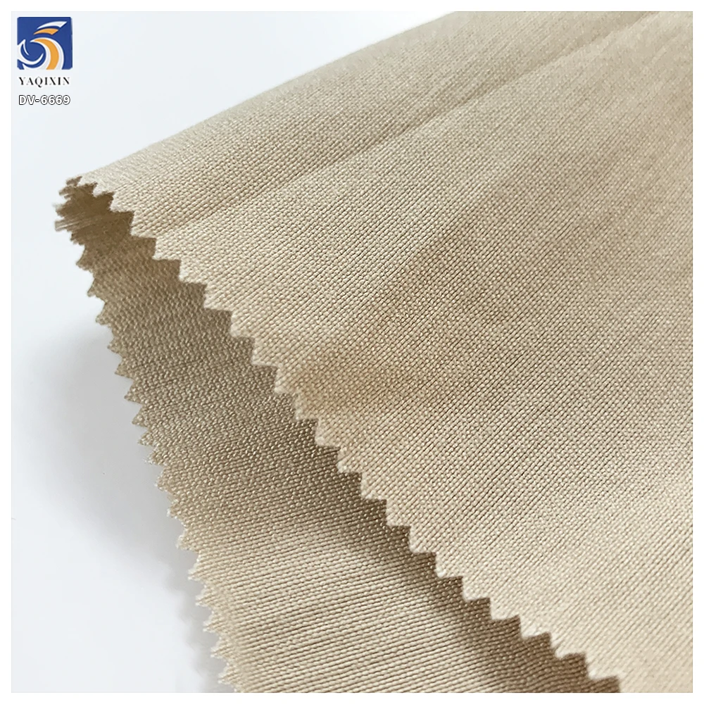 DV-6669 New Light Khaki Neutral Color 70% Rayon 30% Polyester Woven Blend Clothing Woman's Suiting Fabric From China - 图片 4