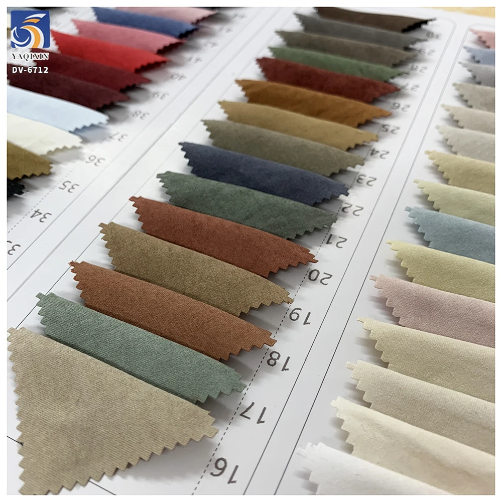 DV-6712 160/210gsm Good Drape Wrinkle Resistant 90 Polyester 10 Nylon Acetate Velvet Brushed Fabric for Coat/Blazer/Suiting - 图片 5