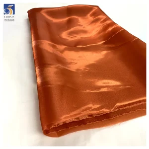 YX1386-1 Super Soft Coffee Brown Polyester Water Glossy Transparent Liquid Organza Fabric for Beautiful Skirt