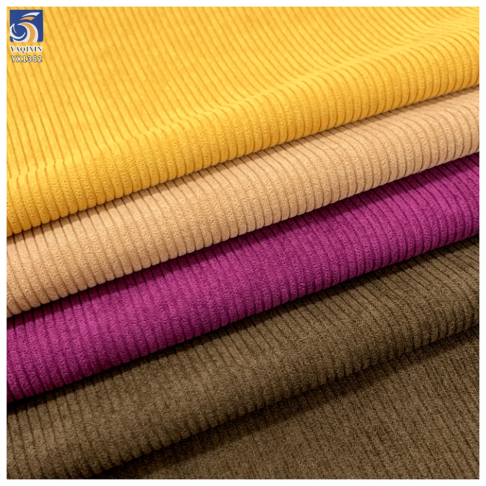 YX1382 145CM 190gsm Top Quality 8 Wale Polyester Corduroy Fabric for Orange Jackets Corduroy Fabric by the Yard - 图片 4