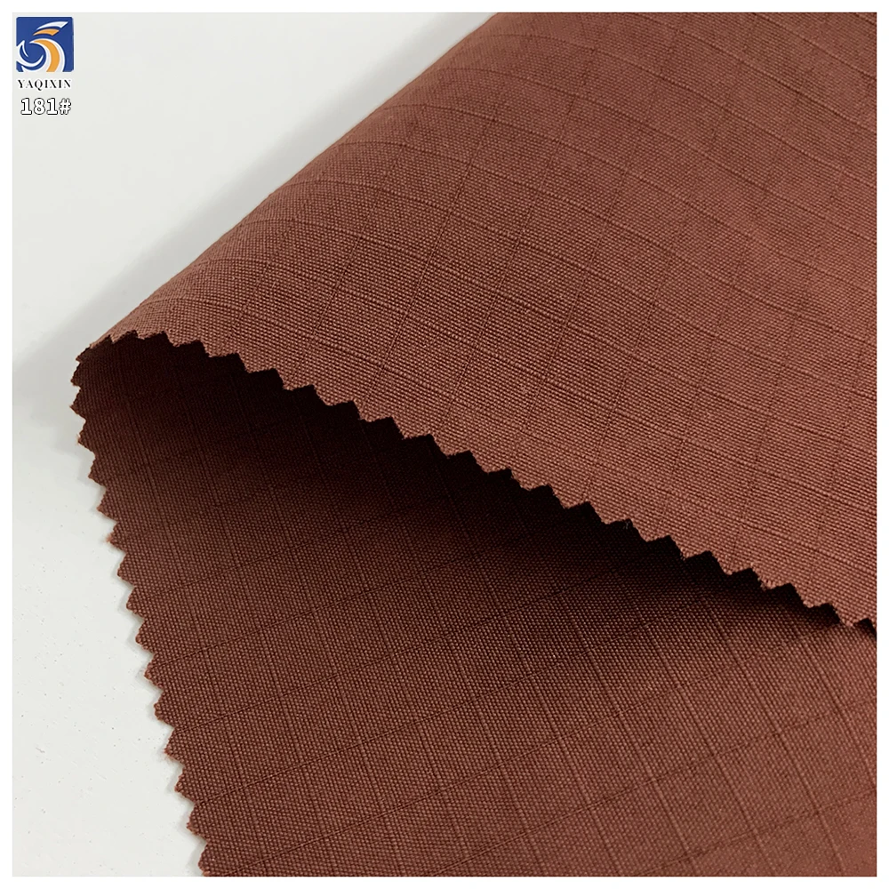 Y-181 High Quality T800 145g 100% Polyester Antistatic Large Grid Wrinkle Free Fabric 150cm for Backpack Sportswear Jacket - 图片 2