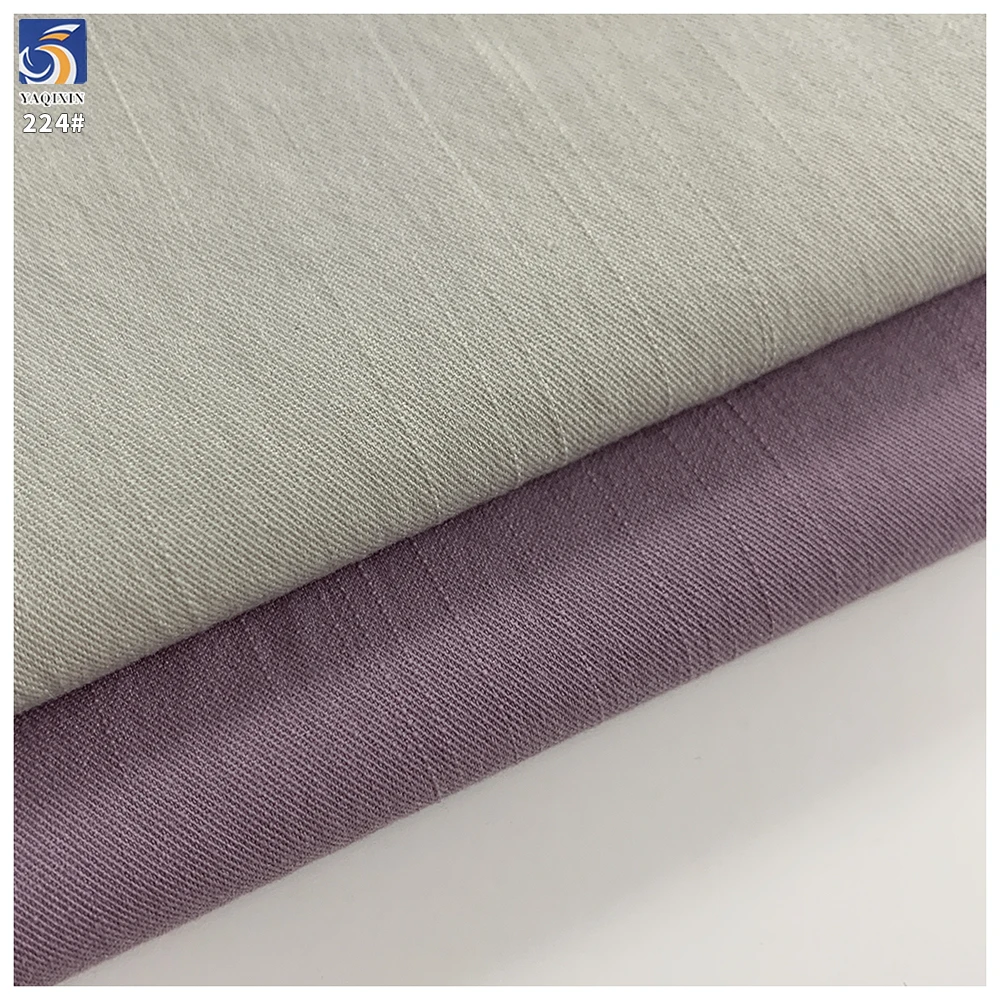 Y-224 High Quality 200g Cream Medium Weight Anti-Wrinkle 100% Polyester Slub Twill 2 Way Stretch Fabric 160cm for Casual Pant - 图片 4