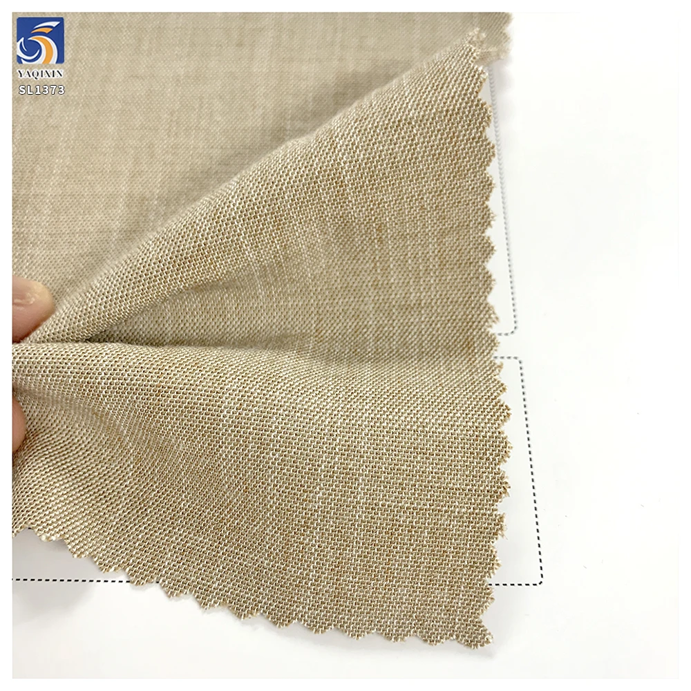 SL1373 220gsm Top Quality 45% Cellulose 50% Polyester 5% Spandex Blend Stretch Fabric Khaki Stretch Suit Pants Fabrics - 图片 3