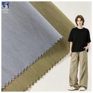Y-239 120g OEM Custom Mountaineering Clothing Fabric Thin 100% Polyester Antistatic Fabric for Wide-Leg Pants Windbreaker
