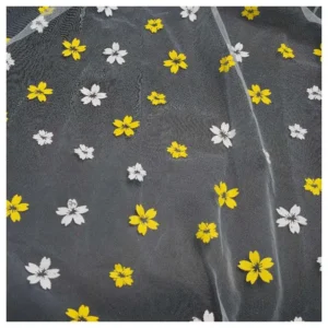 2025 Beautiful Two-Color Plum Floral Pattern Print Tulle Fabric Lace Mesh Fabric for Baby Girl Dress - 100% Polyester, 30...