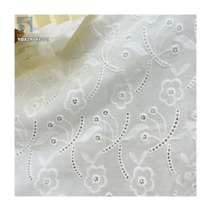 2025 Hollow Water Soluble White Cotton Lace Fabrics Floral Embroidered 100% Cotton Embroidery Lace Fabric - 100% Cotton, 300...