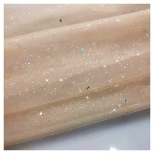 2026 Novel Design Shiny Glitter Dot Butterfly Sequins Tulle Mesh Fabric for Kids Dress - 100% Polyester, 60 gsm, 160 CM...